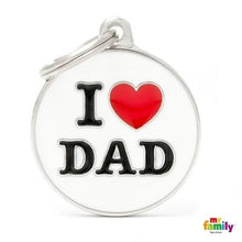 Load image into Gallery viewer, Médaille collection Charms, "I LOVE DAD", GRAND - Boutique Le Jardin Des Animaux -médailleBoutique Le Jardin Des AnimauxCH17LOVEDAD