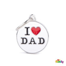 Load image into Gallery viewer, Médaille collection Charms, "I LOVE DAD", MOYEN - Boutique Le Jardin Des Animaux -médailleBoutique Le Jardin Des AnimauxCH17MLOVEDAD