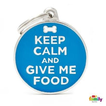 Load image into Gallery viewer, Médaille collection Charms, "KEEP CALM AND GIVE ME FOOD", GRAND - Boutique Le Jardin Des Animaux -médailleBoutique Le Jardin Des AnimauxCH17KEEPFOOD