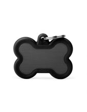 Load image into Gallery viewer, Médaille collection Hushtag , OS ALUMINIUM NOIR, CONTOUR NOIR - Boutique Le Jardin Des Animaux -médailleBoutique Le Jardin Des AnimauxHTA01BLACK