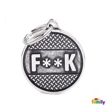 Load image into Gallery viewer, Médaille pour chien collection BRONX, F * * K, GRAND - Boutique Le Jardin Des Animaux -médailleBoutique Le Jardin Des AnimauxCE01CPEL