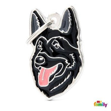 Load image into Gallery viewer, Médaille pour chien collection Friends, BERGER ALLEMAND, Couleurs variées - Boutique Le Jardin Des Animaux -médailleBoutique Le Jardin Des AnimauxMF14NBLACK