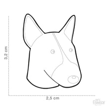 Load image into Gallery viewer, Médaille pour chien collection Friends, BULL TERRIER, Couleurs variées - Boutique Le Jardin Des Animaux -médailleBoutique Le Jardin Des AnimauxMF21BROWN