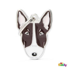 Load image into Gallery viewer, Médaille pour chien collection Friends, BULL TERRIER, Couleurs variées - Boutique Le Jardin Des Animaux -médailleBoutique Le Jardin Des AnimauxMF21NBROWN