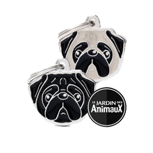 Load image into Gallery viewer, Médaille pour chien collection Friends, CARLIN, Couleurs variées - Boutique Le Jardin Des Animaux -médailleBoutique Le Jardin Des AnimauxMF18