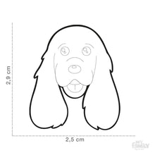 Load image into Gallery viewer, Médaille pour chien collection Friends, ÉPAGNEUIL COCKER, Couleurs variées - Boutique Le Jardin Des Animaux -médailleBoutique Le Jardin Des AnimauxMF12WHITEBLACK