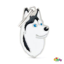 Load image into Gallery viewer, Médaille pour chien collection Friends, HUSKY, Couleurs variées - Boutique Le Jardin Des Animaux -médailleBoutique Le Jardin Des AnimauxMF13WHITEBLACK