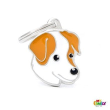 Load image into Gallery viewer, Médaille pour chien collection Friends, JACK RUSSELL, couleurs variées - Boutique Le Jardin Des Animaux -médailleBoutique Le Jardin Des AnimauxMF25ORANGE