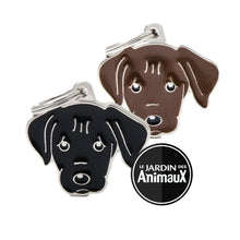 Load image into Gallery viewer, Médaille pour chien collection Friends, LABRADOR, Couleurs variées - Boutique Le Jardin Des Animaux -médailleBoutique Le Jardin Des AnimauxMF31BLACK