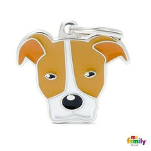 Load image into Gallery viewer, Médaille pour chien collection Friends, PITBULL, Couleurs variées - Boutique Le Jardin Des Animaux -médailleBoutique Le Jardin Des AnimauxMF06WHITEBROWN