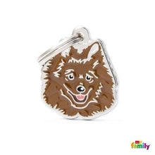 Load image into Gallery viewer, Médaille pour chien collection Friends, POMÉRANIEN, Couleurs variées - Boutique Le Jardin Des Animaux -médailleBoutique Le Jardin Des AnimauxMF29NBROWN