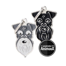 Load image into Gallery viewer, Médaille pour chien collection Friends, SCHNAUZER, Couleurs variées - Boutique Le Jardin Des Animaux -médailleBoutique Le Jardin Des AnimauxMF27NBLACK