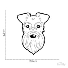 Load image into Gallery viewer, Médaille pour chien collection Friends, SCHNAUZER, Couleurs variées - Boutique Le Jardin Des Animaux -médailleBoutique Le Jardin Des AnimauxMF27NBLACK