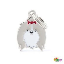 Load image into Gallery viewer, Médaille pour chien collection Friends, SHIH TZU, Couleurs variées - Boutique Le Jardin Des Animaux -médailleBoutique Le Jardin Des AnimauxMF16GREY