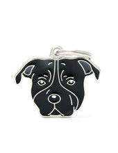 Load image into Gallery viewer, Médaille pour chien collection Friends, STAFFORDSHIRE TERRIER, Couleurs variées - Boutique Le Jardin Des Animaux -médailleBoutique Le Jardin Des AnimauxMF80BLACK