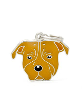 Load image into Gallery viewer, Médaille pour chien collection Friends, STAFFORDSHIRE TERRIER, Couleurs variées - Boutique Le Jardin Des Animaux -médailleBoutique Le Jardin Des AnimauxMF80BROWN
