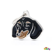 Load image into Gallery viewer, Médaille pour chien collection Friends, TECKELL, Couleurs variées - Boutique Le Jardin Des Animaux -médailleBoutique Le Jardin Des AnimauxMF19NBLACK