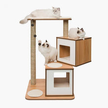 Load image into Gallery viewer, Meuble Double Vesper, arbre à chat - Boutique Le Jardin Des Animaux -Griffoir, meuble et litBoutique Le Jardin Des Animaux52074