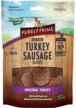Load image into Gallery viewer, Tranches de saucisses moelleuses pour chien, Dinde, Purely Prime, Emerald Pet - Boutique Le Jardin Des Animaux -Gâterie pour chienBoutique Le Jardin Des AnimauxEMT00630