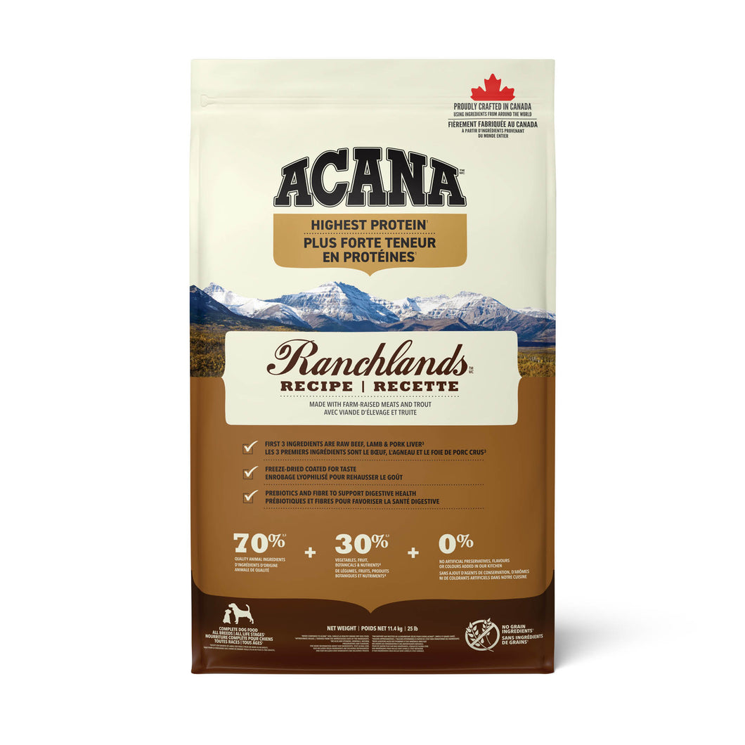 ACANA Chien Ranchlands Haut en Protéines