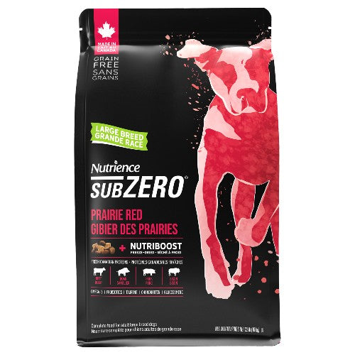 Aliment SubZero Nutrience Sans grains pour chiens de grande race, formulation Gibier des Prairies, 10 kg (22 lbs)