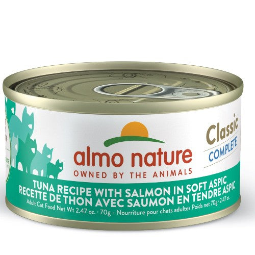 Almo Classic Complete Chat - Thon avec saumon en tendre aspic 70 gr