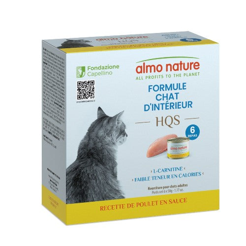 Almo HQS Formule chat d'intérieur - Recette de poulet en sauce 6 x 50 gr