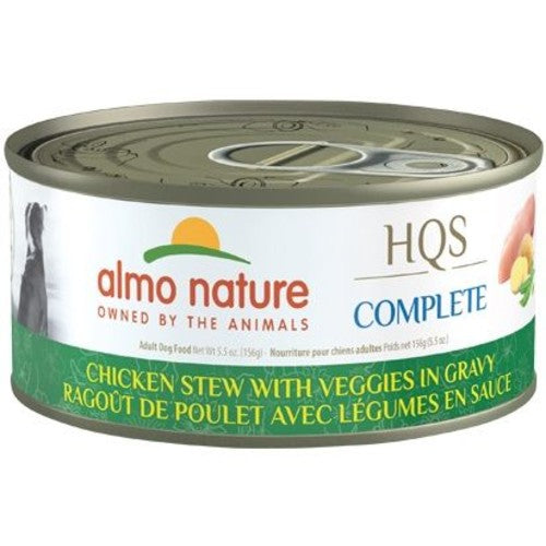 Almo Nature HQS Complete chien - Ragoût de poulet avec légumes en sauce 156 gr