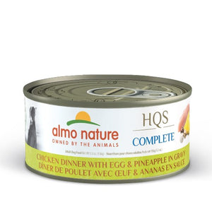 Almo Nature HQS Complete chien - Ragoût de poulet avec oeuf et ananas en sauce 156 gr