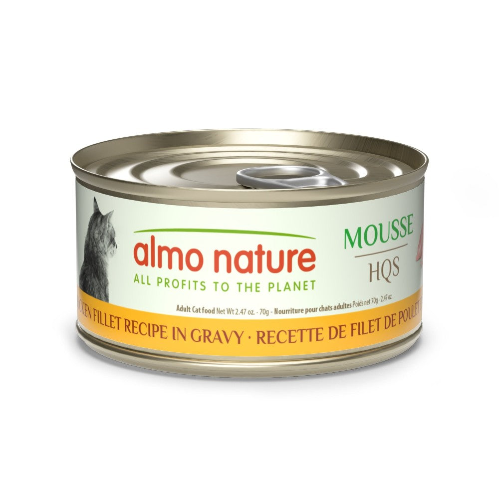 Almo Nature HQS Natural Chat - Mousse - Recette de filet de poulet en sauce - 70 gr