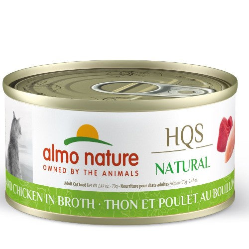 Almo Nature HQS Natural chat - Thon et poulet au bouillon 70 gr