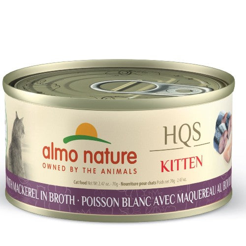 Almo Nature HQS Natural chaton - Poisson blanc avec maquereau au bouillon 70 gr