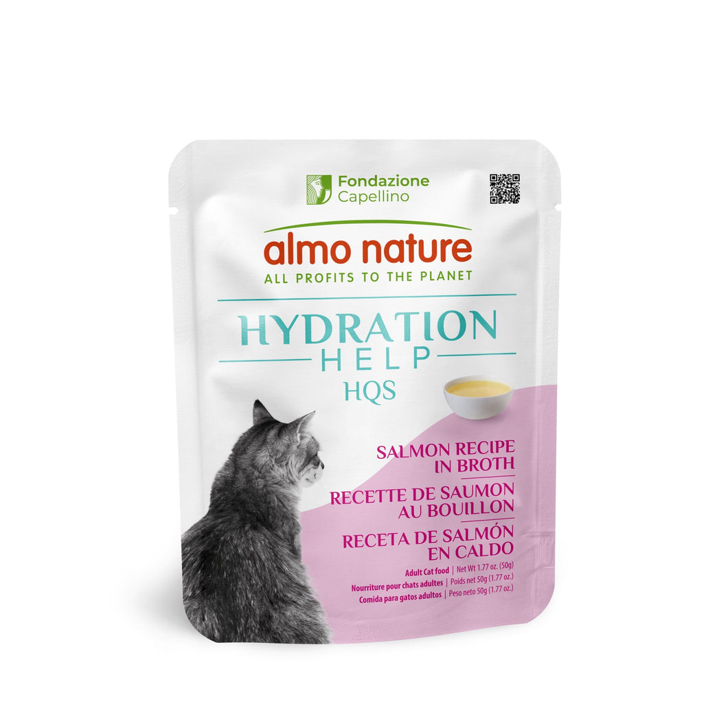 Almo Nature HQS Hydratation Help chat - Recette Saumon au bouillon 50g