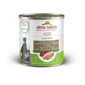 Almo Nature HQS Natural chien - Entrée de poulet et thon avec légumes au bouillon