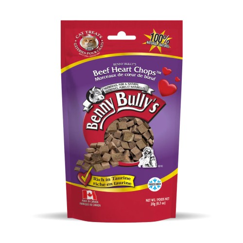 Benny Bully's Gâteries pour chat - Morceaux de coeur de boeuf 20 gr