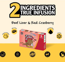 Load image into Gallery viewer, Benny Bully&#39;s Gâteries pour chat - Smart Packs Mini - Foie de boeuf avec canneberge 18 gr

