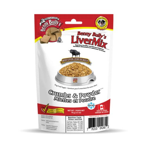 Benny Bully's Gâteries pour chien - Côtelettes de foie de boeuf en miettes & poudre