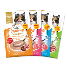 Load image into Gallery viewer, Bisque Catit Creamy au thon et crabe - Paquet de 4 x 40 gr
