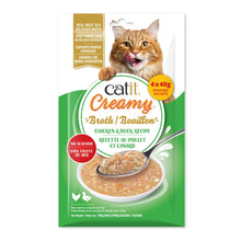 Load image into Gallery viewer, Bouillon Catit Creamy au poulet et canard - Paquet de 4 x 40 gr
