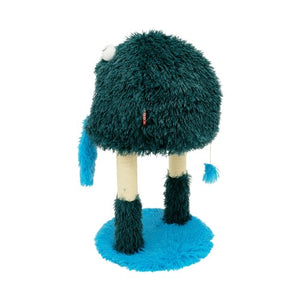 Bud'z Arbre à chat - Petit monstre avec sisal et lit à capuchon, Bleu