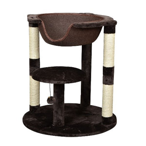 Bud'z Arbre à chat classique - 2 niveaux avec lit suspendu - Brun