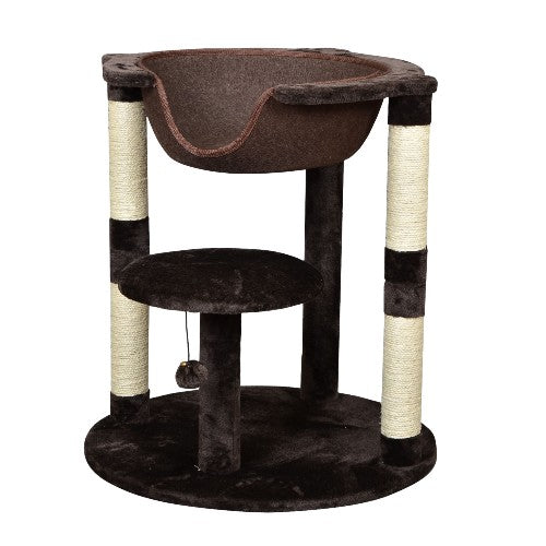 Bud'z Arbre à chat classique - 2 niveaux avec lit suspendu - Brun
