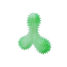 Load image into Gallery viewer, Bud'z Jouet en caoutchouc lumineux pour chien - Triskel à pointes - Vert - 16 cm
