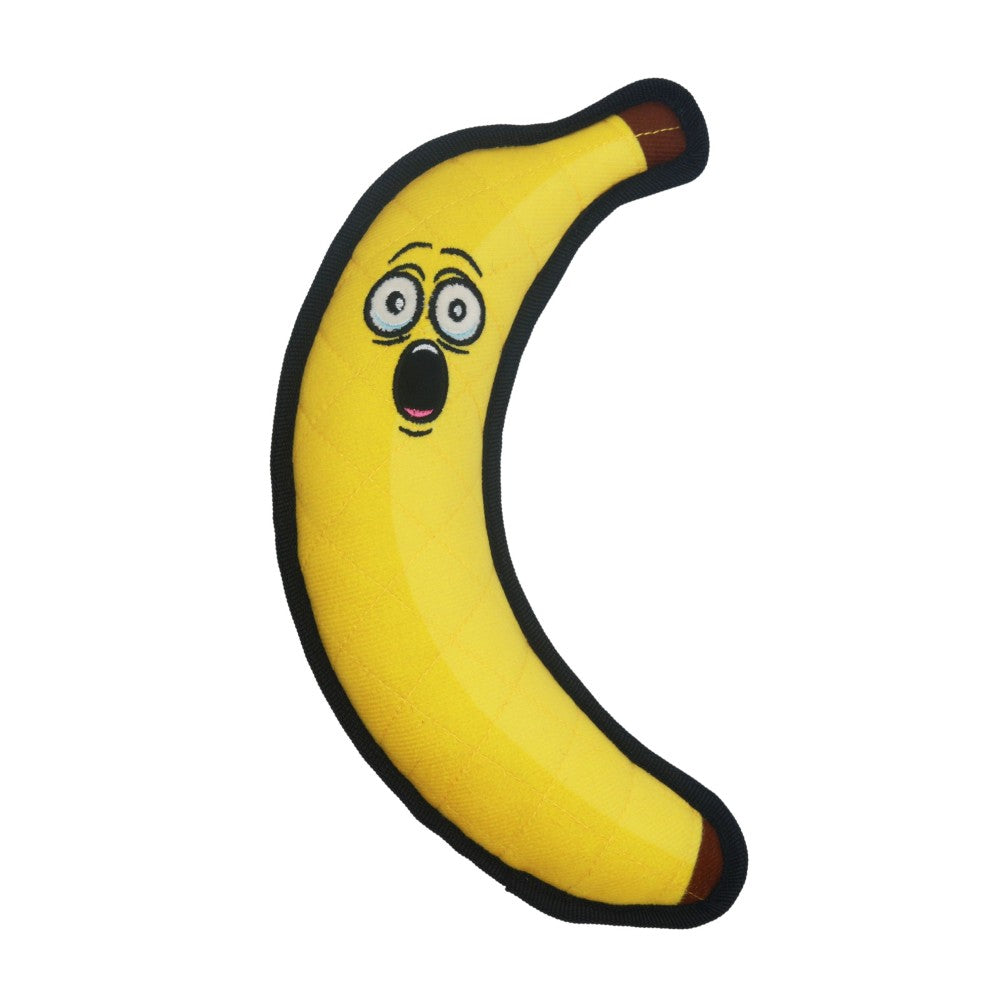 Bud'z Jouet en peluche pour chien - 4 tissus - Banane surprise 29 cm