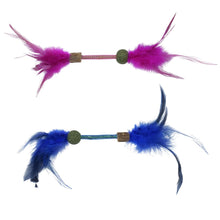 Load image into Gallery viewer, Bud'z Jouet pour chat - Duo Matatabi - Bâtonnet avec herbe à chat compressée - Bleu et rose
