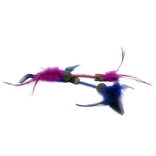 Load image into Gallery viewer, Bud'z Jouet pour chat - Duo Matatabi - Bâtonnet avec herbe à chat compressée - Bleu et rose
