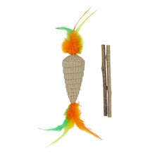 Load image into Gallery viewer, Bud'z Jouet pour chat - Duo Matatabi - Carotte cartonnée avec plumes
