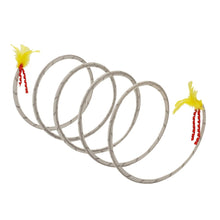 Load image into Gallery viewer, Bud'z Jouet pour chat - Grand tunnel à ressort avec plume - Gris
