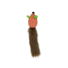 Load image into Gallery viewer, Bud&#39;z Jouet avec tube d&#39;herbe à chat - Souris à queue soyeuse - Corail
