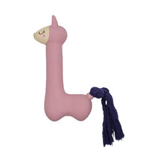Load image into Gallery viewer, Bud&#39;z Jouet en latex avec &quot;Squeaker&quot; - Lama - Rose à queue mauve
